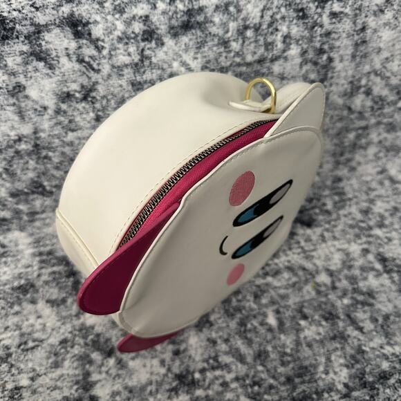 Kirby Bioworld Circle Crossbody Bag Purse Nintendo Pink White Missing Straps - Picture 3 of 14